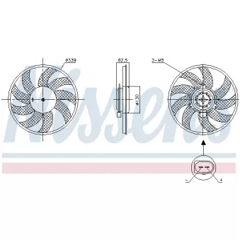 Ventilateur, refroidissement du moteur NISSENS OEM 8K0959455S