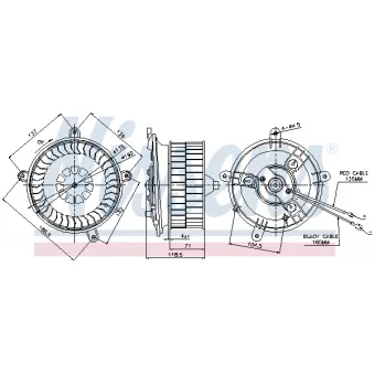Pulseur d'air habitacle NISSENS 87041