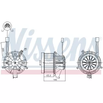 Pulseur d'air habitacle NISSENS 87612