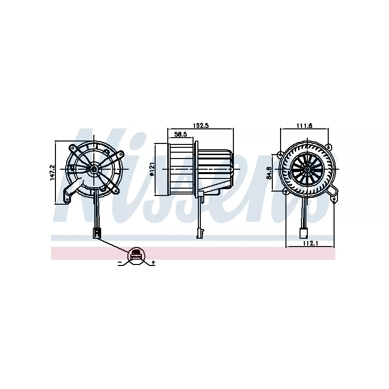 Pulseur d'air habitacle NISSENS 87621 - Visuel 1