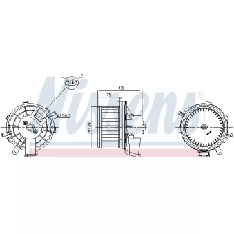 Pulseur d'air habitacle NISSENS 87622