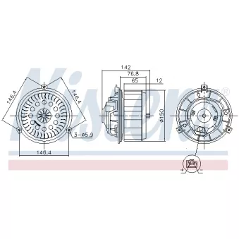 Pulseur d'air habitacle NISSENS 87623
