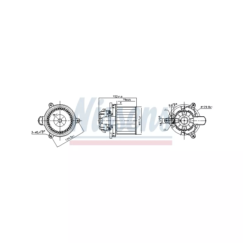 Pulseur d'air habitacle NISSENS 87626 - Visuel 1
