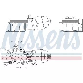 NISSENS 91357 - Radiateur d'huile