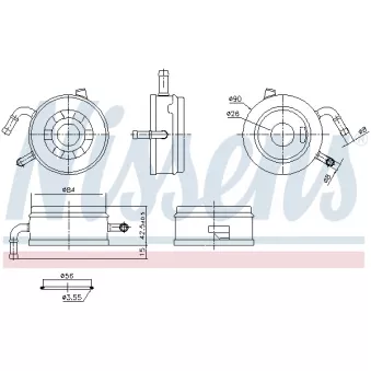 Radiateur d'huile NISSENS 91470