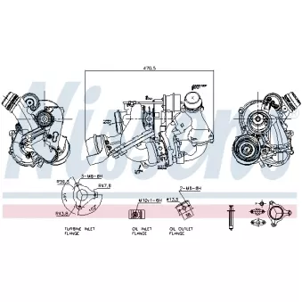 Turbocompresseur, suralimentation NISSENS OEM A6510901580