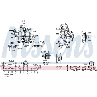 Turbocompresseur, suralimentation NISSENS OEM 04L253056C
