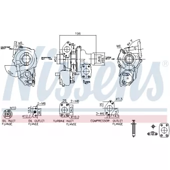 Turbocompresseur, suralimentation NISSENS 93514