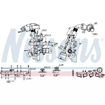 Turbocompresseur, suralimentation NISSENS OEM 03L145715