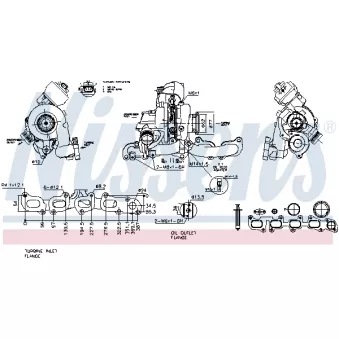 Turbocompresseur, suralimentation NISSENS OEM 04l253016t