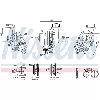 Turbocompresseur, suralimentation NISSENS OEM 36001168