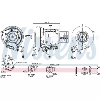 Turbocompresseur, suralimentation NISSENS 93619