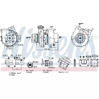 Turbocompresseur, suralimentation NISSENS 93697