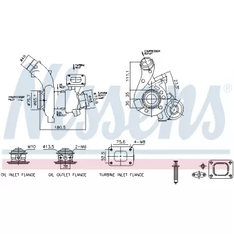 Turbocompresseur, suralimentation NISSENS 93702