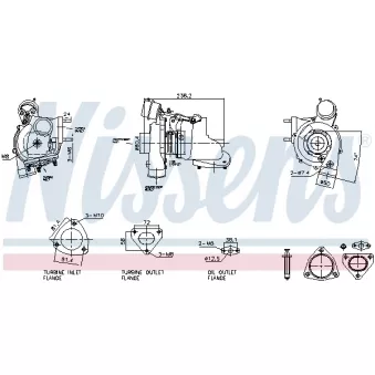 Turbocompresseur, suralimentation NISSENS OEM PMF100460