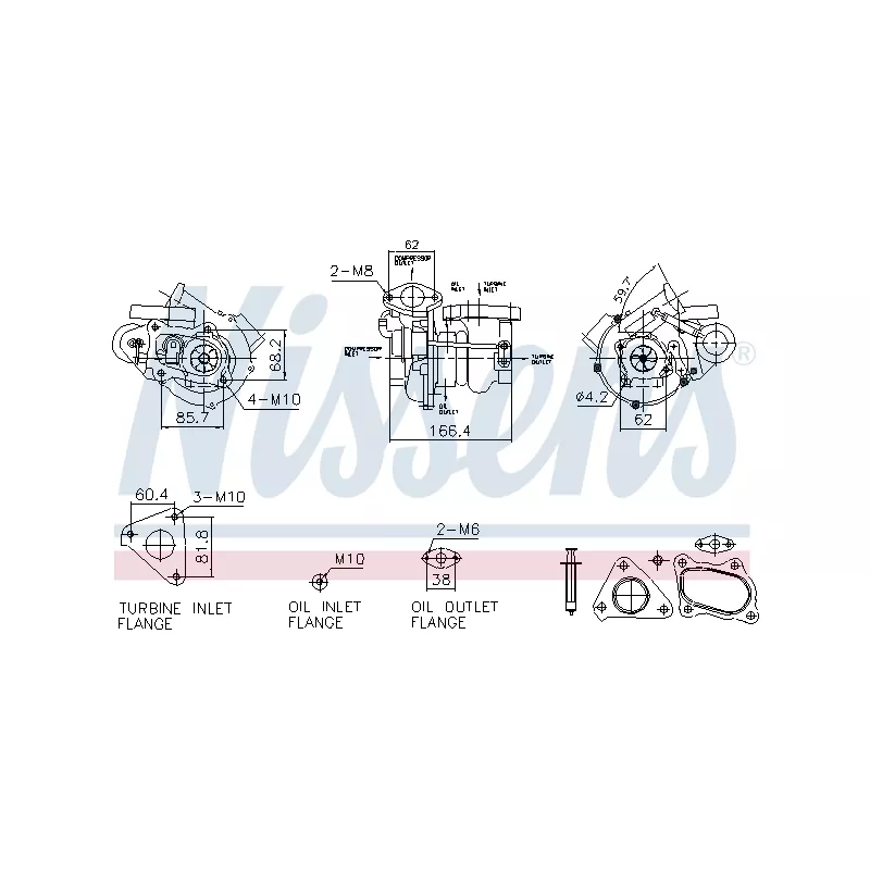 Turbocompresseur, suralimentation NISSENS 93732 - Visuel 1