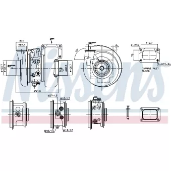 Turbocompresseur, suralimentation NISSENS OEM 504017225