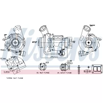 Turbocompresseur, suralimentation NISSENS 93762