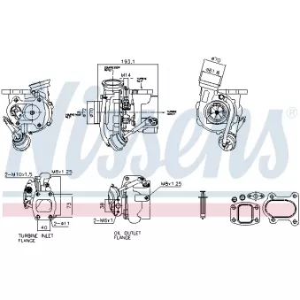 Turbocompresseur, suralimentation NISSENS 93772