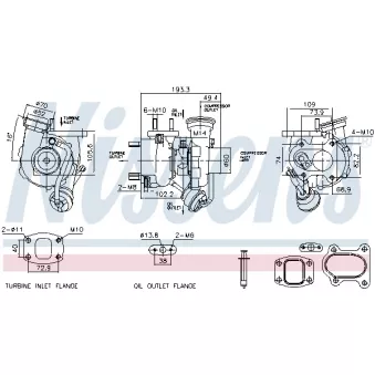 Turbocompresseur, suralimentation NISSENS 93784