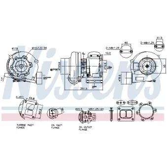 Turbocompresseur, suralimentation NISSENS OEM A0070964699