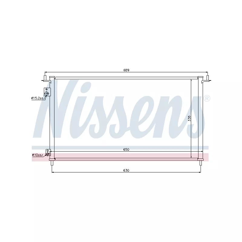 Condenseur, climatisation NISSENS 940162 - Visuel 2