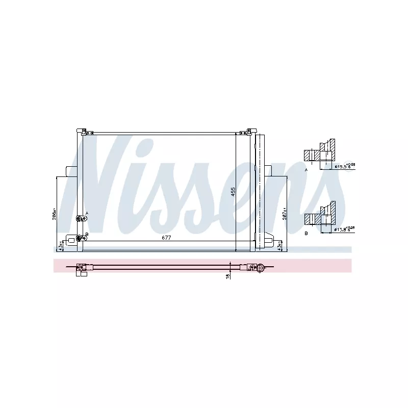 Condenseur, climatisation NISSENS 940225 - Visuel 2