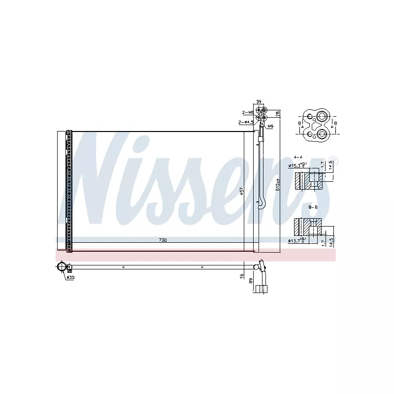 Condenseur, climatisation NISSENS 940415 - Visuel 2