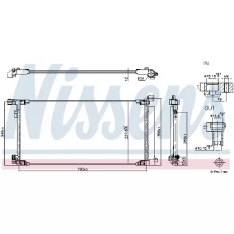 Condenseur, climatisation NISSENS 940970 pour TOYOTA COROLLA 2.0 Hybrid - 152cv