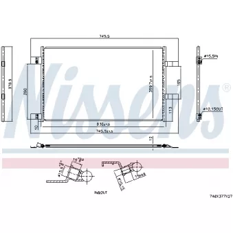 Condenseur, climatisation NISSENS OEM 921001397r