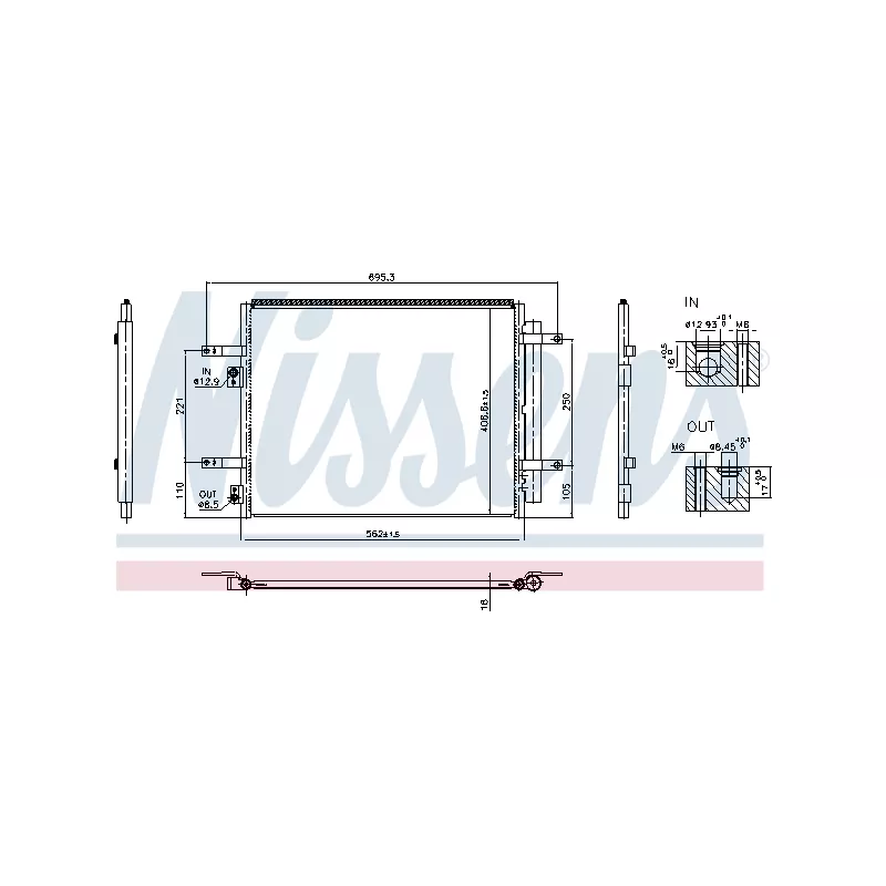 Condenseur, climatisation NISSENS 941004 - Visuel 1