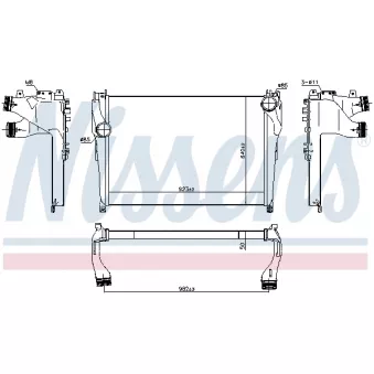 Intercooler, échangeur NISSENS 961567