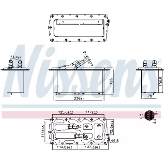 Intercooler, échangeur NISSENS 96158