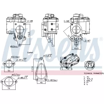 Vanne EGR NISSENS OEM 1811167jg1