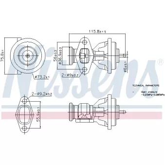 Vanne EGR NISSENS OEM a0021402660