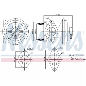 Vanne EGR NISSENS OEM 1S7Q9D475AE