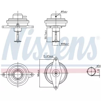 Vanne EGR NISSENS OEM 90530760