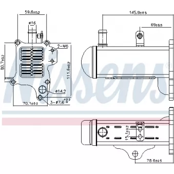 Radiateur, réaspiration des gaz d'échappement NISSENS 989425