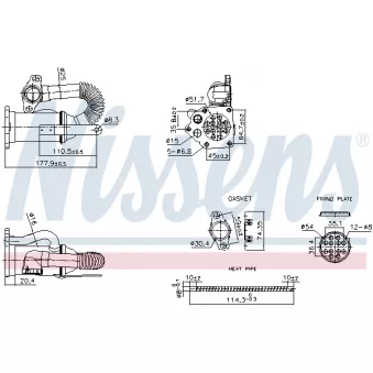 Radiateur, réaspiration des gaz d'échappement NISSENS 989453