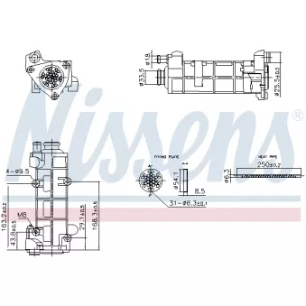 Radiateur, réaspiration des gaz d'échappement NISSENS OEM 504136967