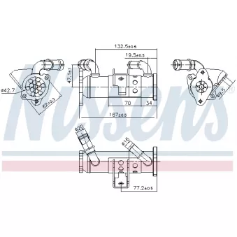 Radiateur, réaspiration des gaz d'échappement NISSENS OEM LR003858