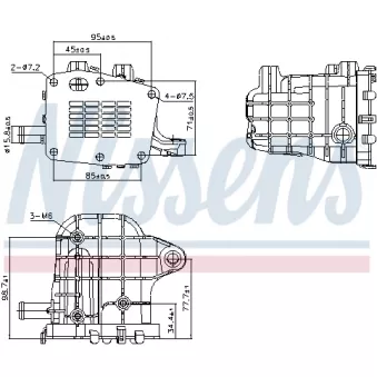 Radiateur, réaspiration des gaz d'échappement NISSENS 989481