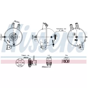 Vase d'expansion, liquide de refroidissement NISSENS OEM 17138610660