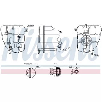 Vase d'expansion, liquide de refroidissement NISSENS 996255