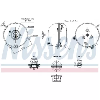 Vase d'expansion, liquide de refroidissement NISSENS 996313