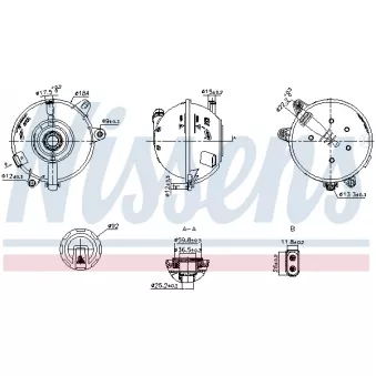 Vase d'expansion, liquide de refroidissement NISSENS OEM 80A121405T