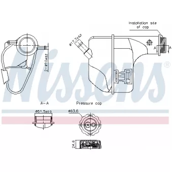 NISSENS 996355 - Vase d'expansion, liquide de refroidissement
