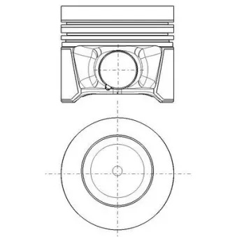 Piston MAHLE 028 PI 00179 000 pour VOLKSWAGEN GOLF 1.6 TDI - 90cv