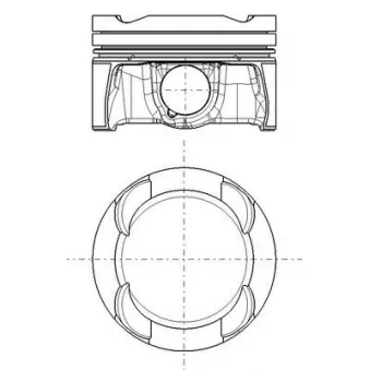 Piston MAHLE 081 PI 00132 002 Piston MAHLE 081 PI 00132 002