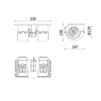 Pulseur d'air habitacle MAHLE AB 350 000P